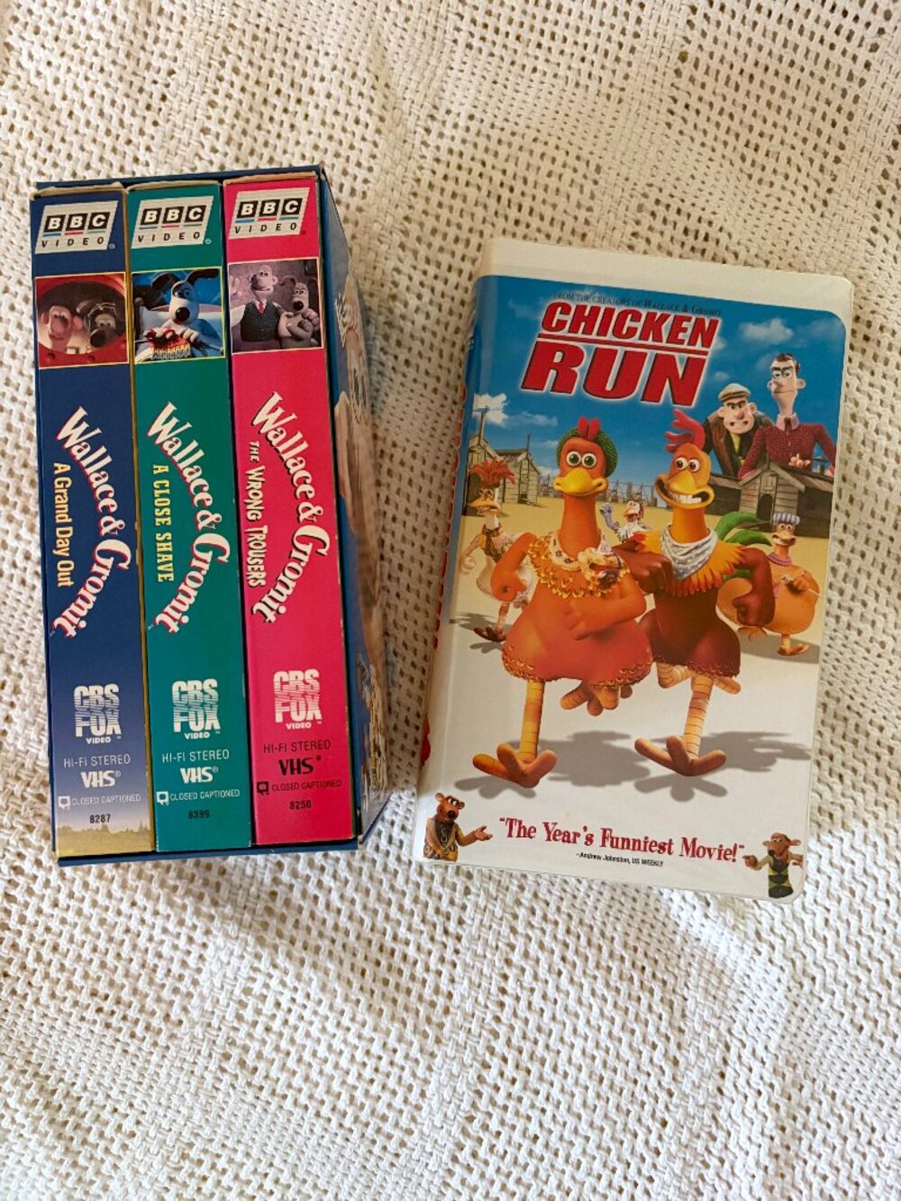 Wallace & Gromit VHS Collection + Chicken Run VHS